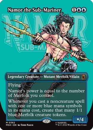 Image of Namor the Sub-Mariner (Borderless) (MSH-362) - Marvel Super Heroes Foil