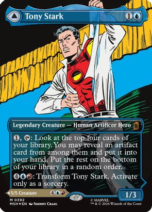 Image of Tony Stark (Borderless) (0392) (MSH-392) - Marvel Super Heroes Foil