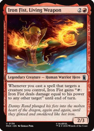 Image of Iron Fist, Living Weapon (MSH-138) - Marvel Super Heroes Foil
