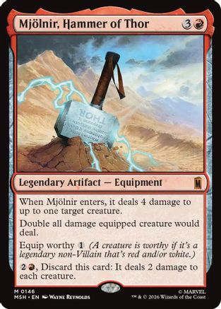 Image of Mjolnir, Hammer of Thor (MSH-146) - Marvel Super Heroes Foil