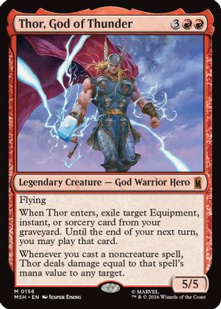Image of Thor, God of Thunder (MSH-156) - Marvel Super Heroes Foil