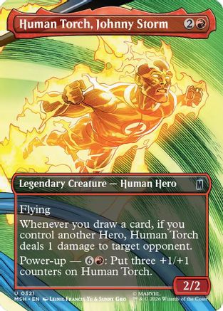 Image of Human Torch, Johnny Storm (Borderless) (MSH-321) - Marvel Super Heroes