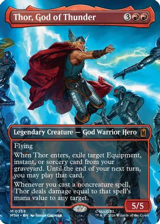 Image of Thor, God of Thunder (Borderless) (0338) (MSH-338) - Marvel Super Heroes