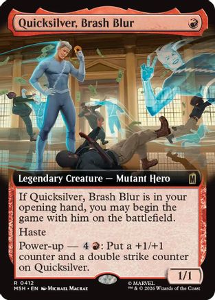 Image of Quicksilver, Brash Blur (Extended Art) (MSH-412) - Marvel Super Heroes