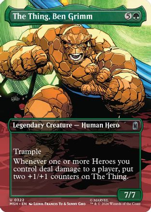 Image of The Thing, Ben Grimm (Borderless) (MSH-322) - Marvel Super Heroes Foil