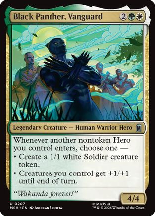 Image of Black Panther, Vanguard (MSH-207) - Marvel Super Heroes Foil