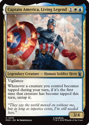 Image of Captain America, Living Legend (MSH-210) - Marvel Super Heroes Foil