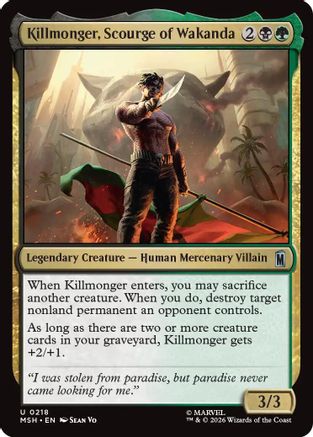 Image of Killmonger, Scourge of Wakanda (MSH-218) - Marvel Super Heroes Foil