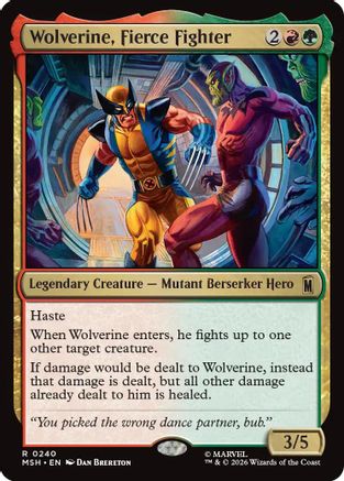 Image of Wolverine, Fierce Fighter (MSH-240) - Marvel Super Heroes Foil