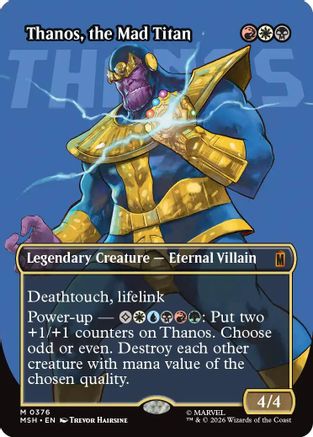 Image of Thanos, the Mad Titan (Borderless) (0367) (MSH-376) - Marvel Super Heroes Foil