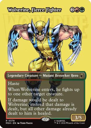 Image of Wolverine, Fierce Fighter (Borderless) (MSH-378) - Marvel Super Heroes