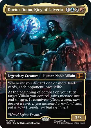 Image of Doctor Doom, King of Latveria (Borderless) (MSC-006) - Commander: Marvel Super Heroes