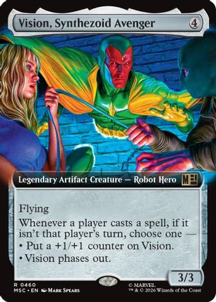 Image of Vision, Synthezoid Avenger (Extended Art) (MSC-460) - Commander: Marvel Super Heroes