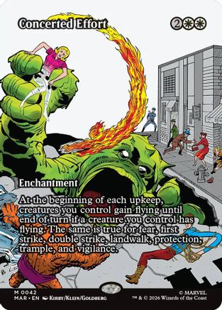 Image of Concerted Effort (Borderless) (MAR-042) - Marvel Universe Eternal-Legal Foil