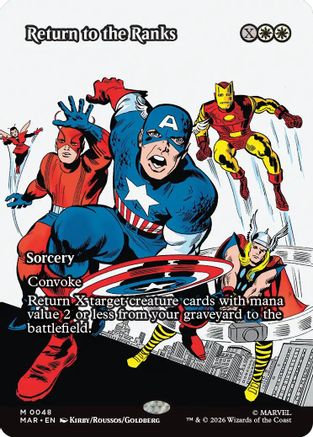 Image of Return to the Ranks (Borderless) (MAR-048) - Marvel Universe Eternal-Legal Foil