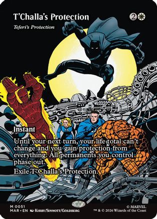Image of T'Challa's Protection - Teferi's Protection (Borderless) (MAR-051) - Marvel Universe Eternal-Legal Foil