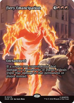Image of Fiery Emancipation (Borderless) (MAR-070) - Marvel Universe Eternal-Legal Foil