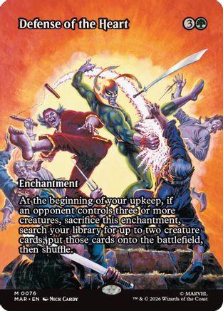 Image of Defense of the Heart (Borderless) (MAR-076) - Marvel Universe Eternal-Legal