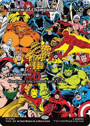 Image of Anthem of Champions (Borderless) (MAR-085) - Marvel Universe Eternal-Legal