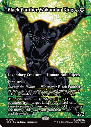 Image of Black Panther, Wakandan King (Borderless) (MAR-087) - Marvel Universe Eternal-Legal Foil