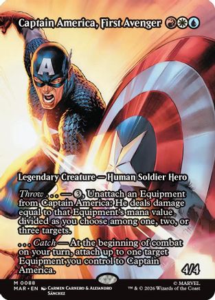 Image of Captain America, First Avenger (Borderless) (MAR-088) - Marvel Universe Eternal-Legal Foil