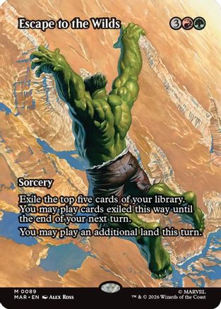 Image of Escape to the Wilds (Borderless) (MAR-089) - Marvel Universe Eternal-Legal Foil
