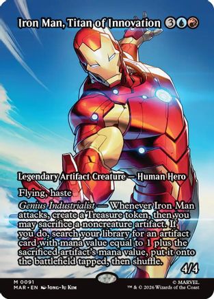 Image of Iron Man, Titan of Innovation (Borderless) (MAR-091) - Marvel Universe Eternal-Legal Foil