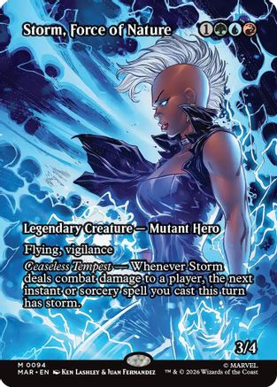 Image of Storm, Force of Nature (Borderless) (MAR-094) - Marvel Universe Eternal-Legal Foil