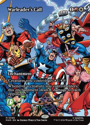 Image of Warleader's Call (Borderless) (MAR-096) - Marvel Universe Eternal-Legal