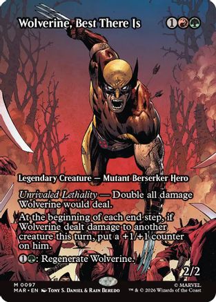 Image of Wolverine, Best There Is (Borderless) (MAR-097) - Marvel Universe Eternal-Legal Foil
