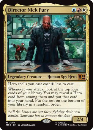 Image of Director Nick Fury (Surge Foil) (MSC-081) - Commander: Marvel Super Heroes Foil
