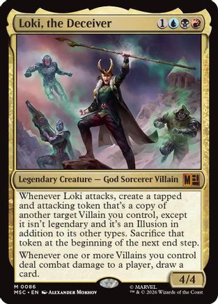 Image of Loki, the Deceiver (Surge Foil) (MSC-086) - Commander: Marvel Super Heroes Foil