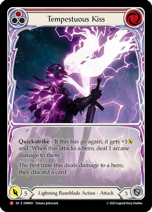 Image of Tempestuous Kiss (Extended Art) (OMN051) - Omens of the Third Age Cold Foil