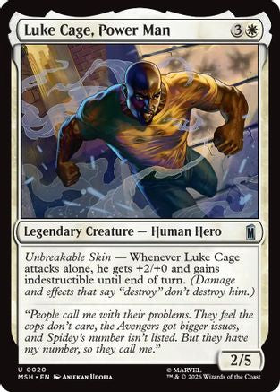 Image of Luke Cage, Power Man (MSH-020) - Marvel Super Heroes Foil