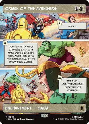 Image of Origin of the Avengers (Borderless) (MSH-298) - Marvel Super Heroes