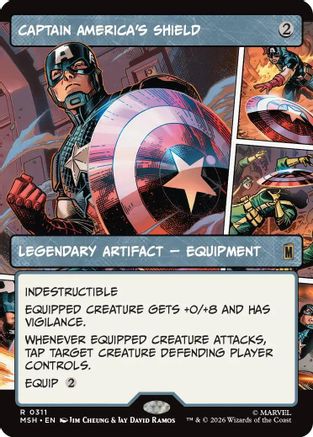Image of Captain America's Shield (Borderless) (0311) (MSH-311) - Marvel Super Heroes Foil