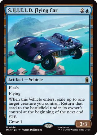 Image of S.H.I.E.L.D. Flying Car (MSH-074) - Marvel Super Heroes Foil