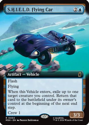 Image of S.H.I.E.L.D. Flying Car (Extended Art) (MSH-404) - Marvel Super Heroes Foil
