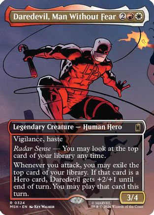 Image of Daredevil, Man Without Fear (Borderless) (0324) (MSH-324) - Marvel Super Heroes