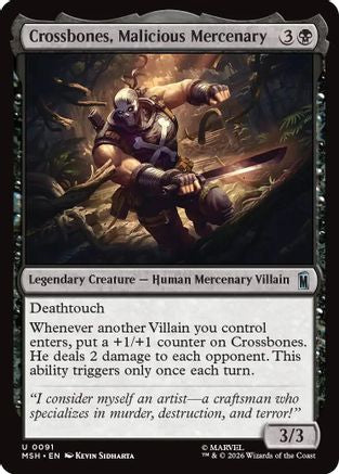 Image of Crossbones, Malicious Mercenary (MSH-091) - Marvel Super Heroes Foil