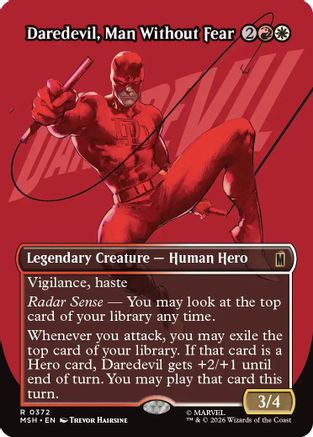 Image of Daredevil, Man Without Fear (Borderless) (0372) (MSH-372) - Marvel Super Heroes Foil