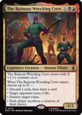 Image of The Ruinous Wrecking Crew (MSH-224) - Marvel Super Heroes Foil