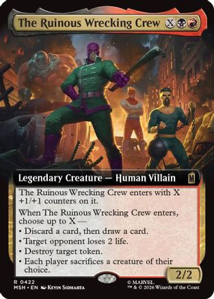 Image of The Ruinous Wrecking Crew (Extended Art) (MSH-422) - Marvel Super Heroes Foil