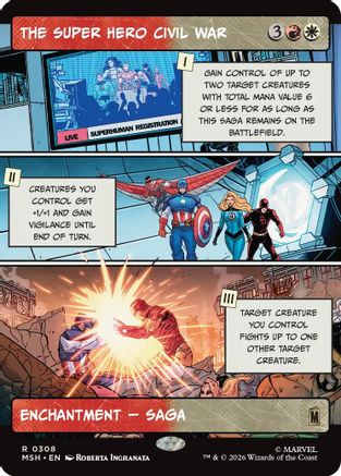 Image of The Super Hero Civil War (Borderless) (MSH-308) - Marvel Super Heroes Foil