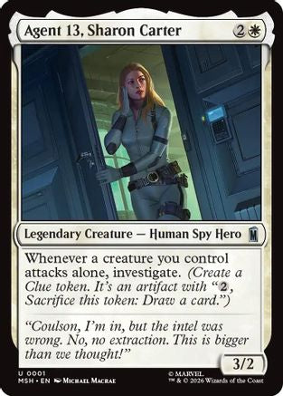 Image of Agent 13, Sharon Carter (MSH-001) - Marvel Super Heroes Foil