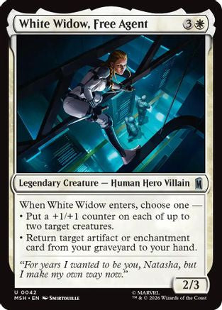 Image of White Widow, Free Agent (MSH-042) - Marvel Super Heroes Foil
