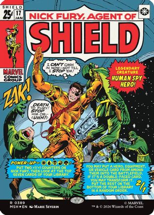 Image of Nick Fury, Agent of SHIELD (Borderless) (0389) (MSH-389) - Marvel Super Heroes Foil