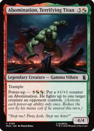 Image of Abomination, Terrifying Titan (MSH-198) - Marvel Super Heroes Foil
