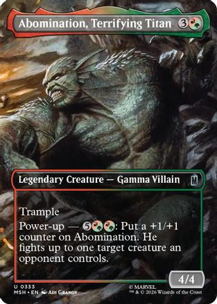 Image of Abomination, Terrifying Titan (Borderless) (MSH-333) - Marvel Super Heroes Foil