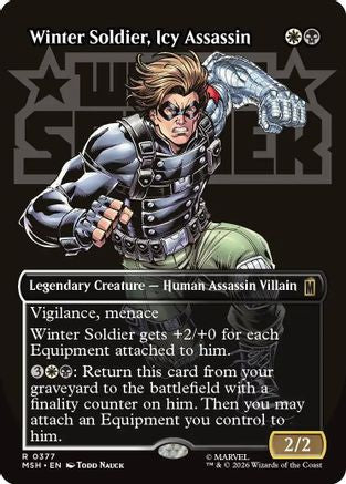 Image of Winter Soldier, Icy Assassin (Borderless) (MSH-377) - Marvel Super Heroes